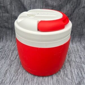 Vtg IGLOO Elite 1 gallon Water Cooler Dog K9 Training Drinking Red & White USA